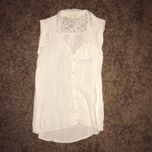 Cream girls lace blouse