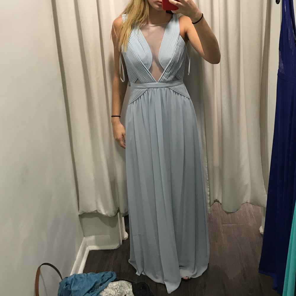 BCBG powder blue gabrielle formal dress