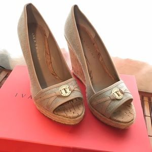 Tan summer platform wedge sandals - Ivanka Trump 7