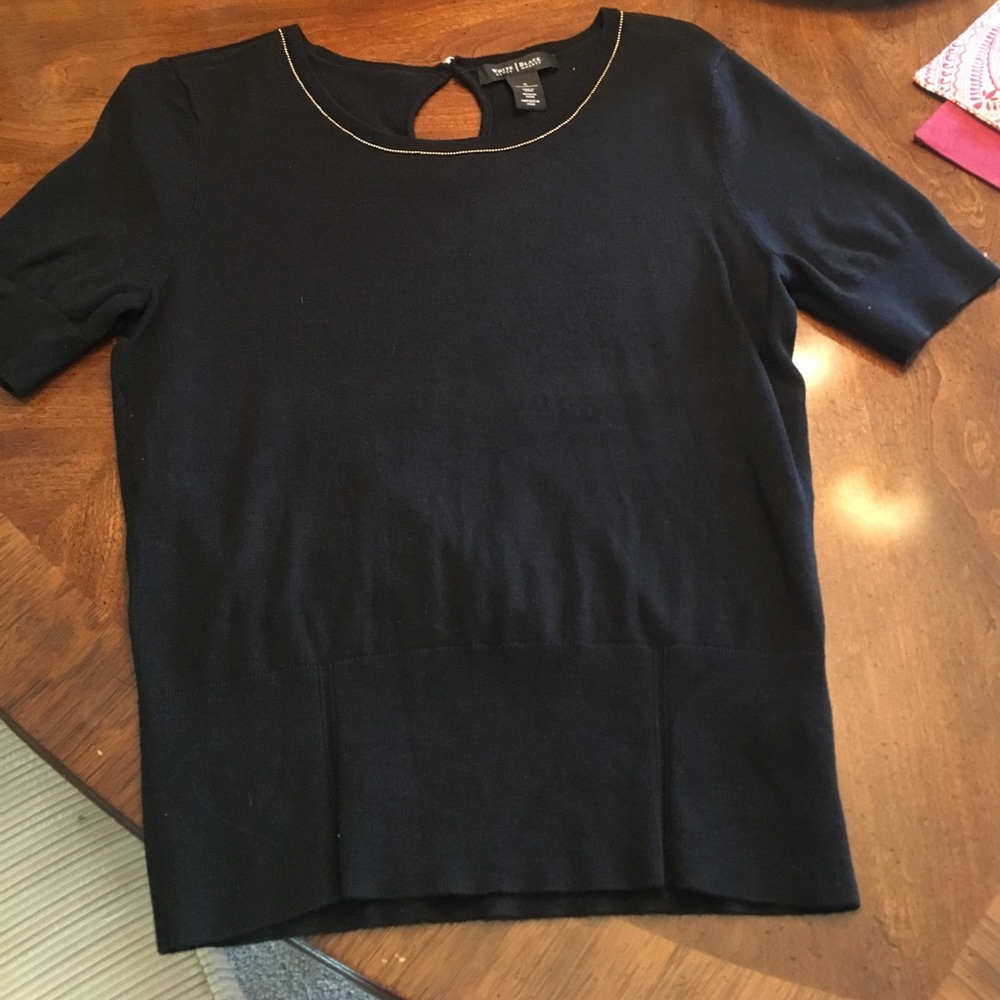 Whbm short-sleeve lightweight sweater small
