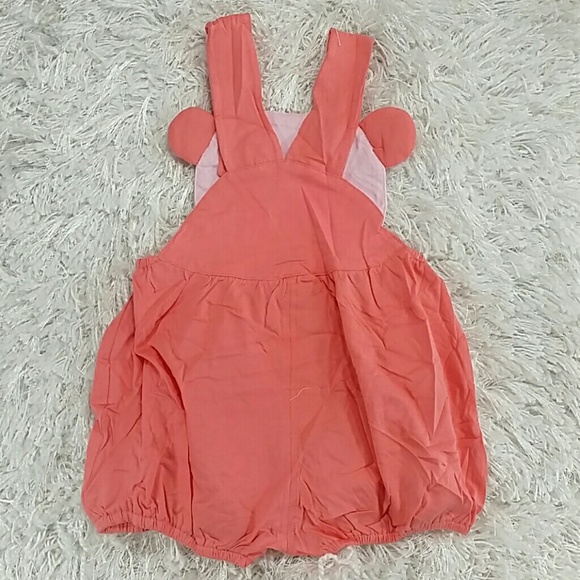 Salmon Color Cow Romper. Kids - Picture 4 of 4