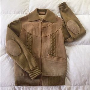 Vintage Suede and Knit Jacket/Coat