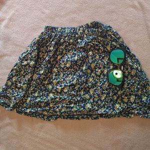 Floral Mini Skirt with Pockets