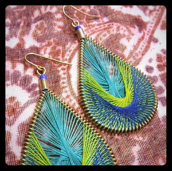 Peacock earings - Picture 1 of 1