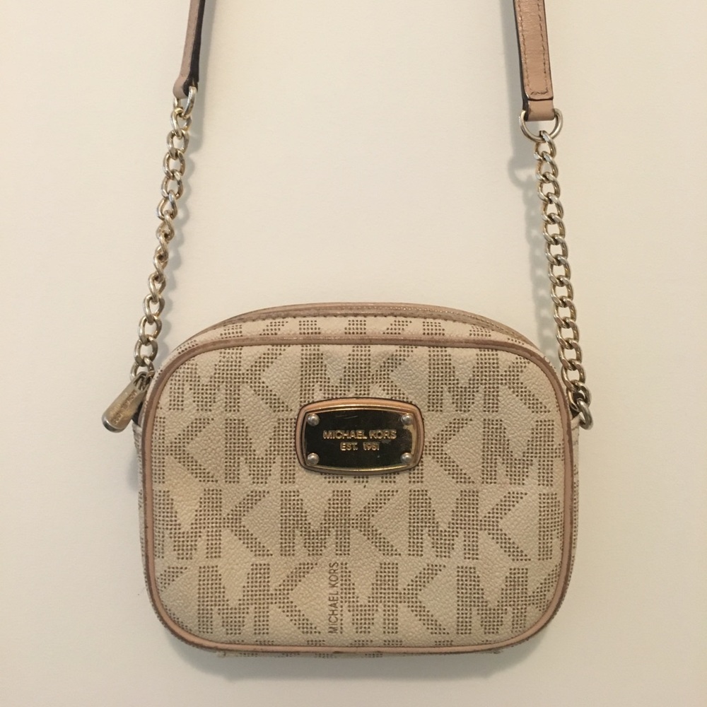 Michael Kors MK Logo Satchel Crossbody Bag