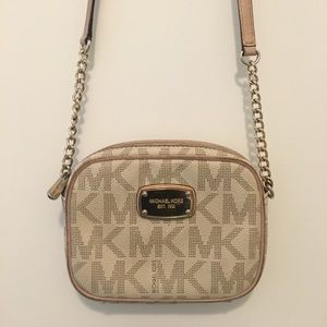 Michael Kors MK Logo Satchel Crossbody Bag