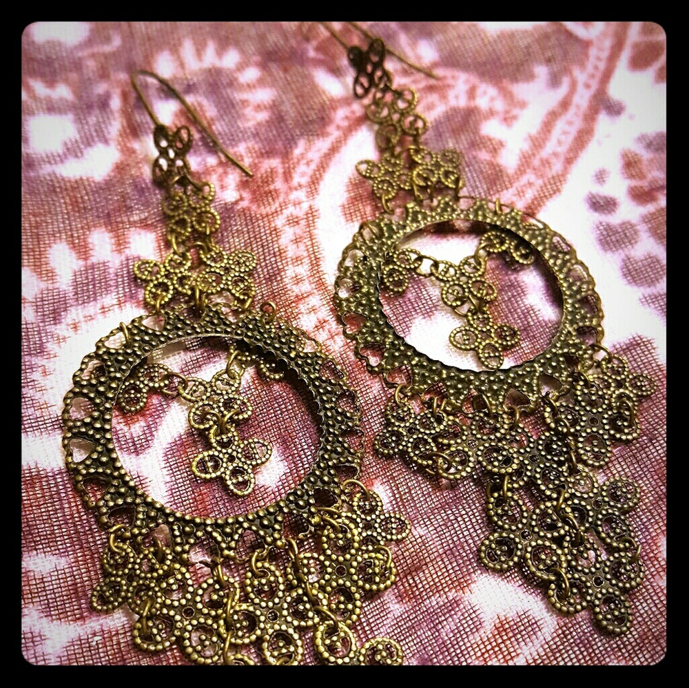 Boho bronze earings
