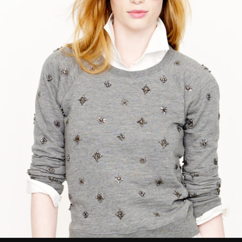 J.Crew Jeweled Sweatshirt