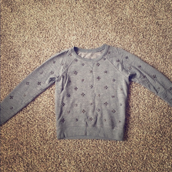J.Crew Jeweled Sweatshirt - Picture 3 of 6