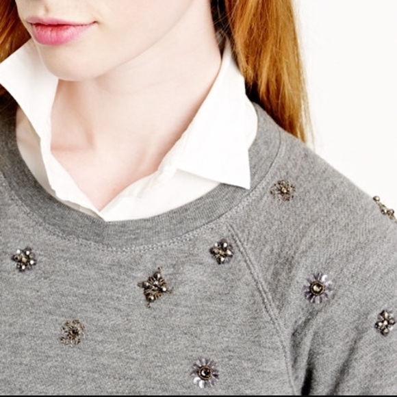 J.Crew Jeweled Sweatshirt - Picture 2 of 6