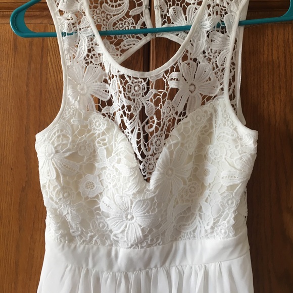 NWT Blush Crochet Maxi Dress with Open Back - Picture 2 of 3