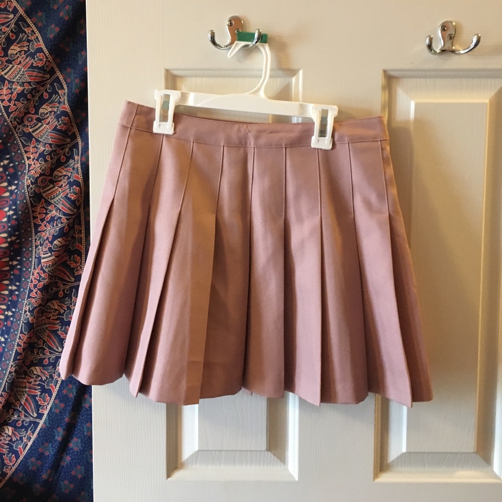 Pink Pleated Skirt