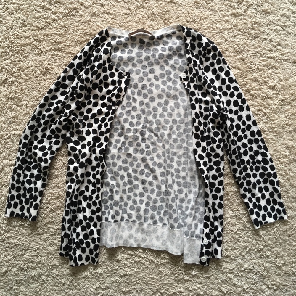 Loft spotted cardigan petite sweater