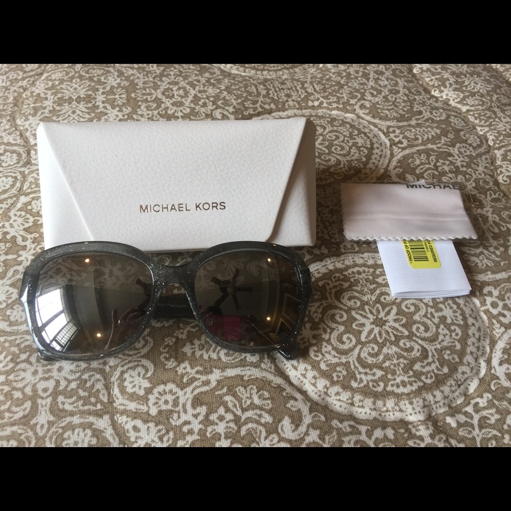 MK glitter silver sunglasses