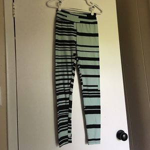 Seafoam Green and Black LuLaRoe Leggings