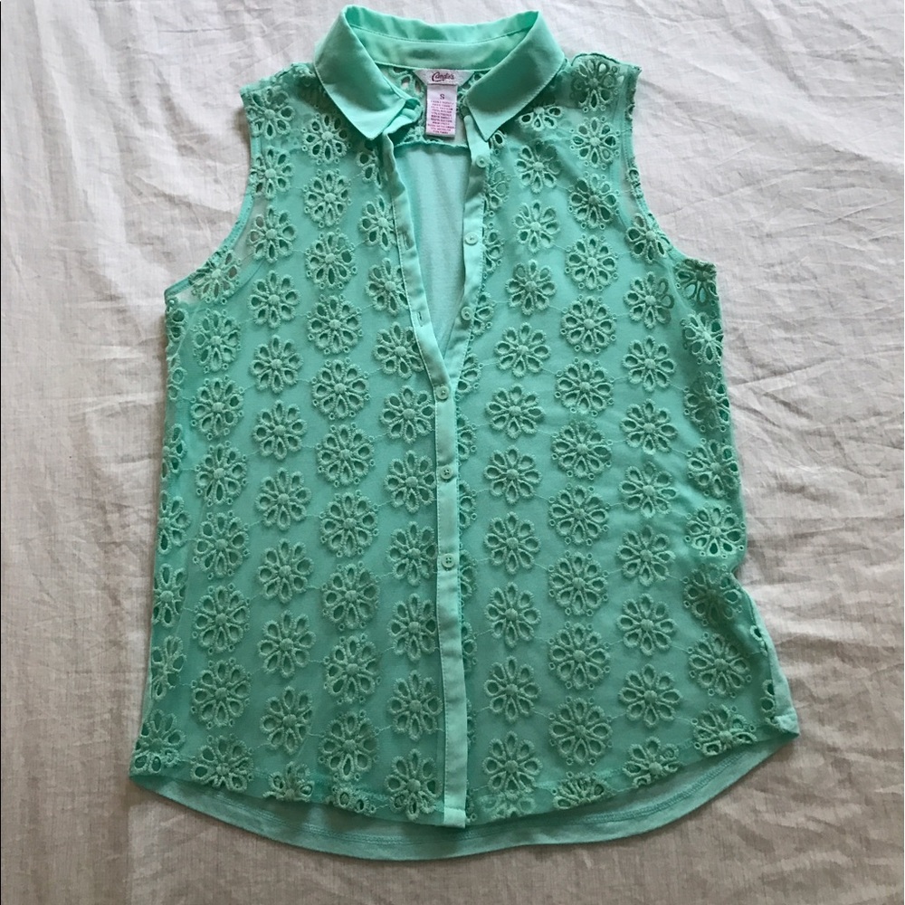 Collared Sheer Top