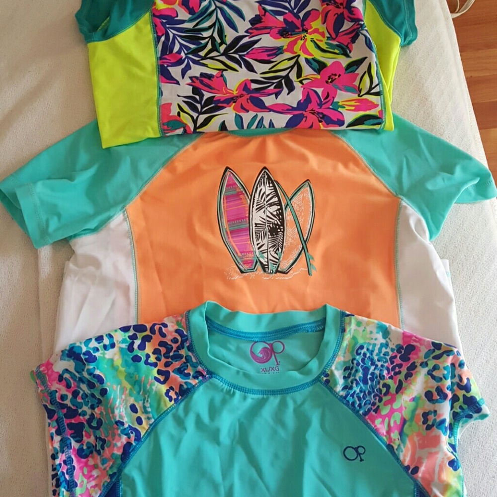 Girls water shirts shirts And1 bathing suit set 12