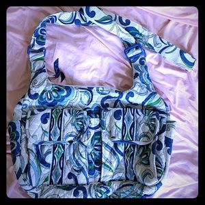Large Vera Bradley crossbody Mediterranean White