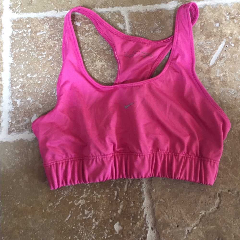 Nike pink racerback sports bra