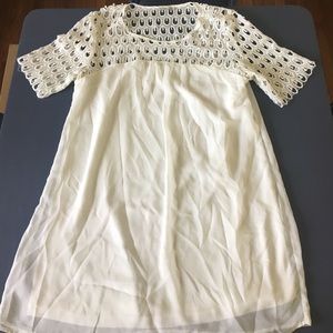 White dress with lace