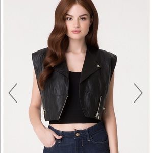 Bebe black faux leather vest.. vegan leather