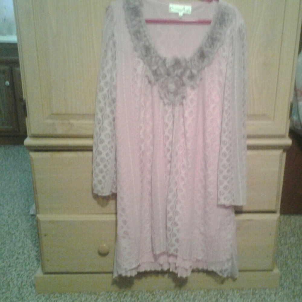 Pretty angel pink lace dress