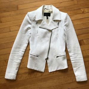 BCBG maxazria "Boe" White floral quilted blazer
