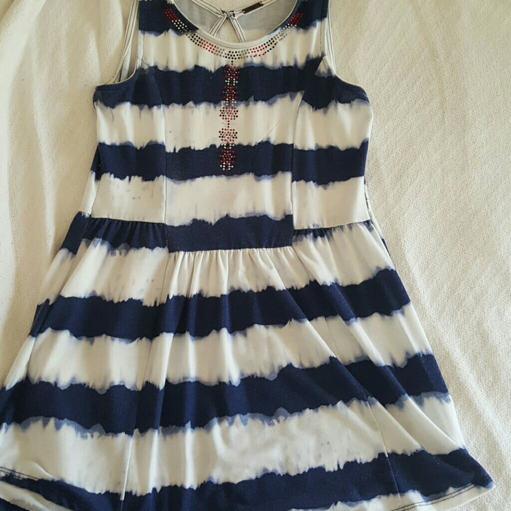 Girls size 12-14 tie-dyed patriotic dress