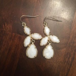 Kendra Scott white stone drop earrings