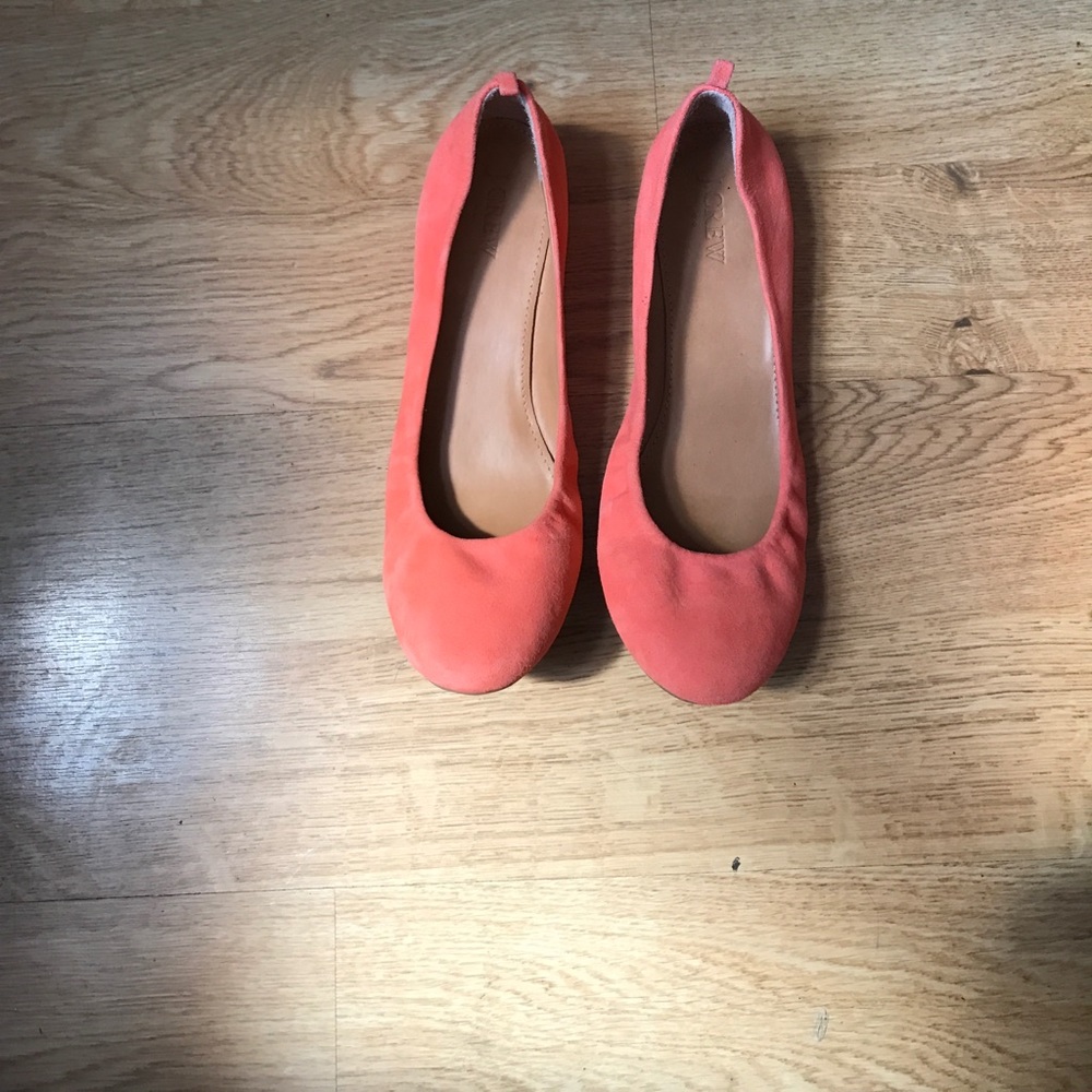 J. Crew Women neon pink flats size 8.5. Never worn