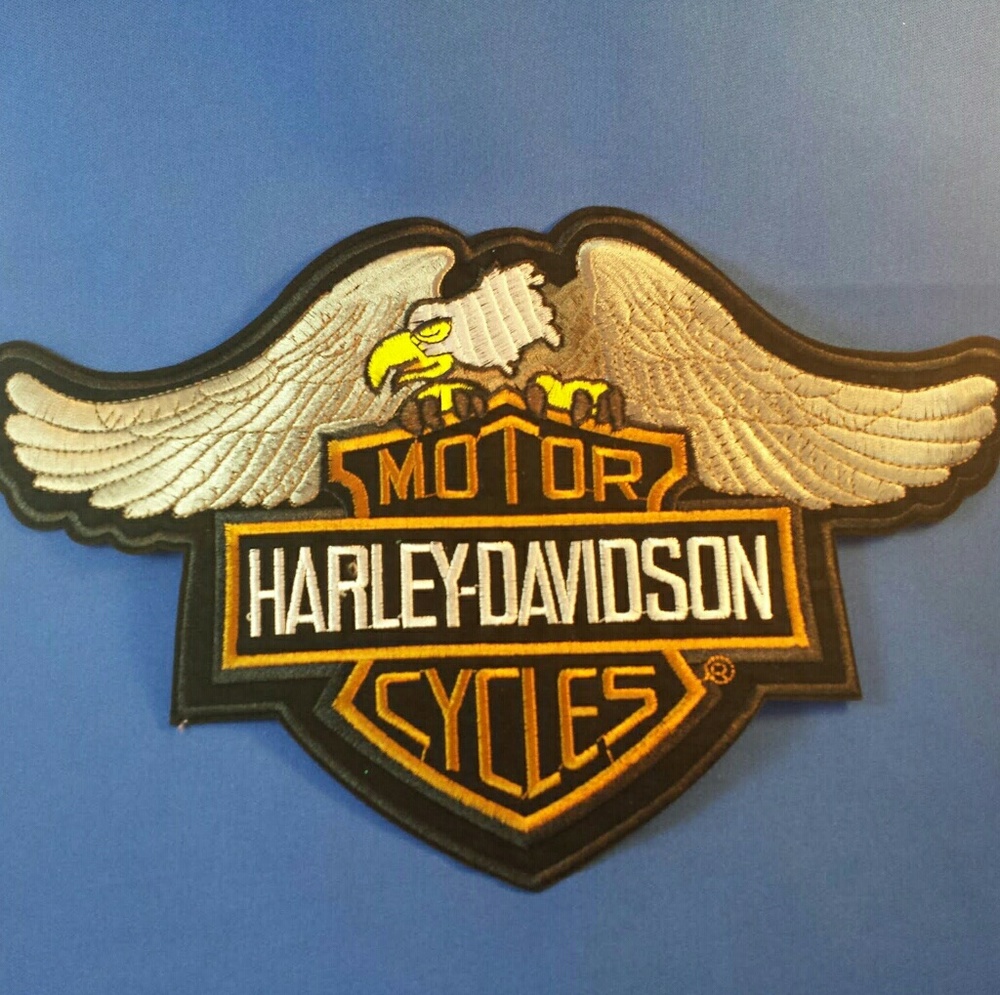 LADIES! Awesome Silver Eagle Harley Davidson logo.