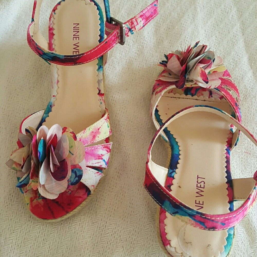 Girls Nine West 2m wedge sandals