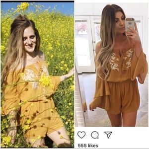 Peasant Off The Shoulder Romper