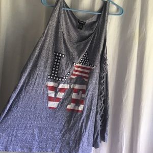 Torrid American flag LOVE shirt