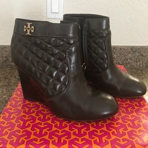 Tory Burch wedge booties - size 9
