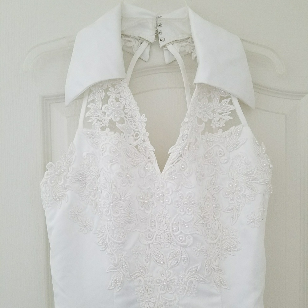 Sweetheart Wedding Gown w/detachable Collar