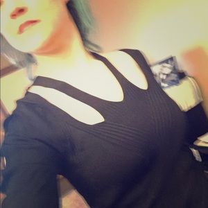 Boston Proper black cut out top