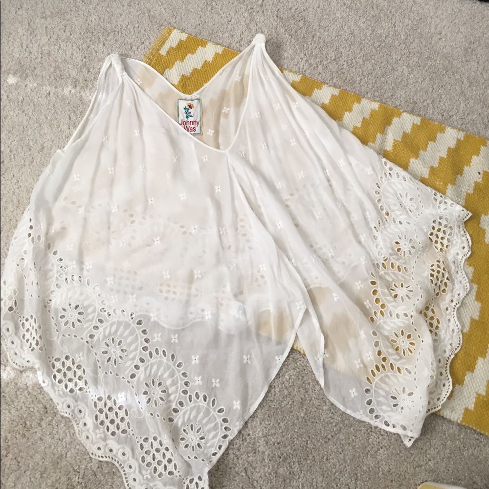 Johnny Was high low tank blouse