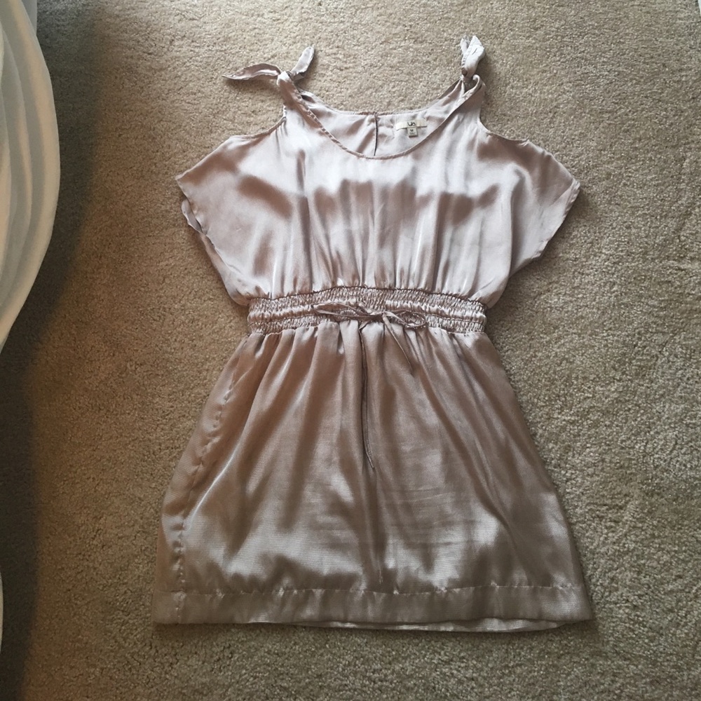 Cold Shoulder Dress. Champagne color. Size M.