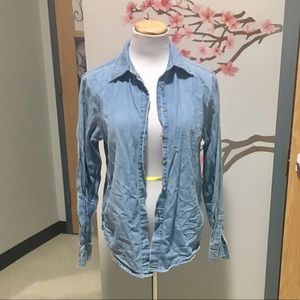 Denim button down