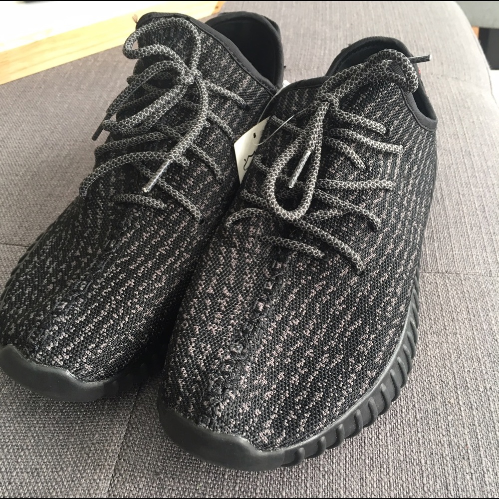 Black fashion "boost" sneakers
