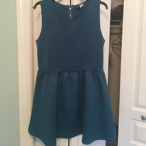 Divided for H&M teal dress. Size  L - Picture 1 of 3