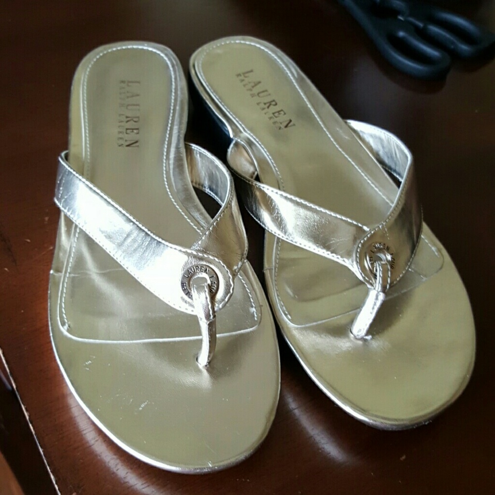 Lauren Ralph Lauren Gold Sandals