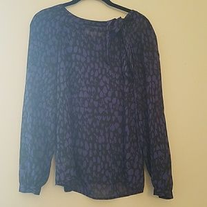 Loft purple and black blouse