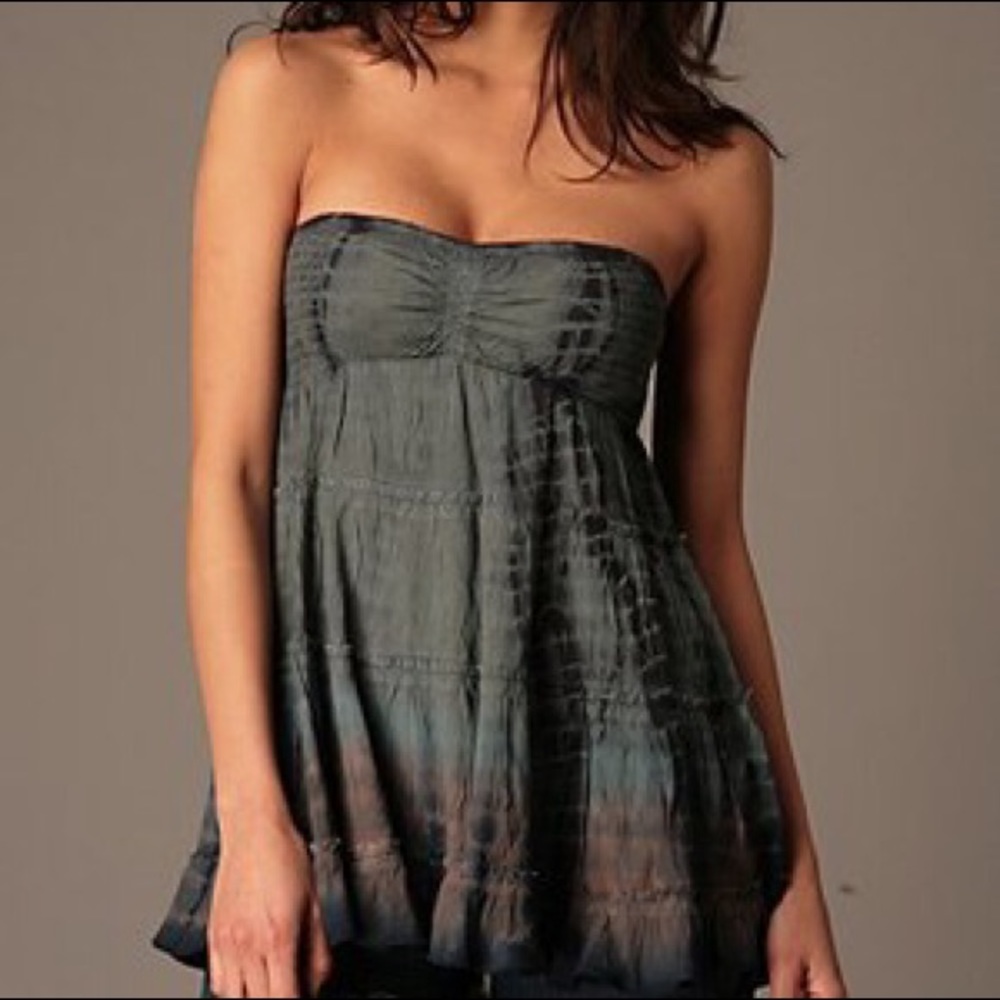 **Never Worn** Free People Tie Die Strapless Top