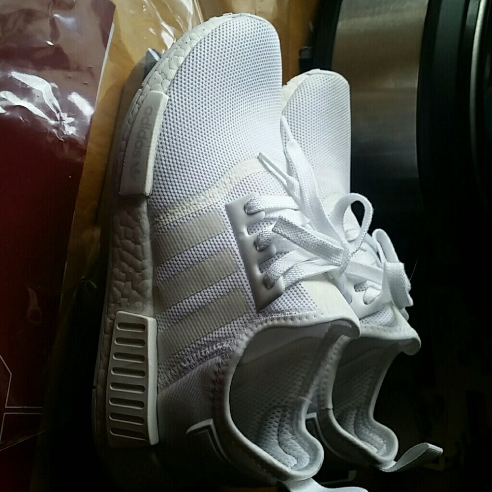 All white nmds
