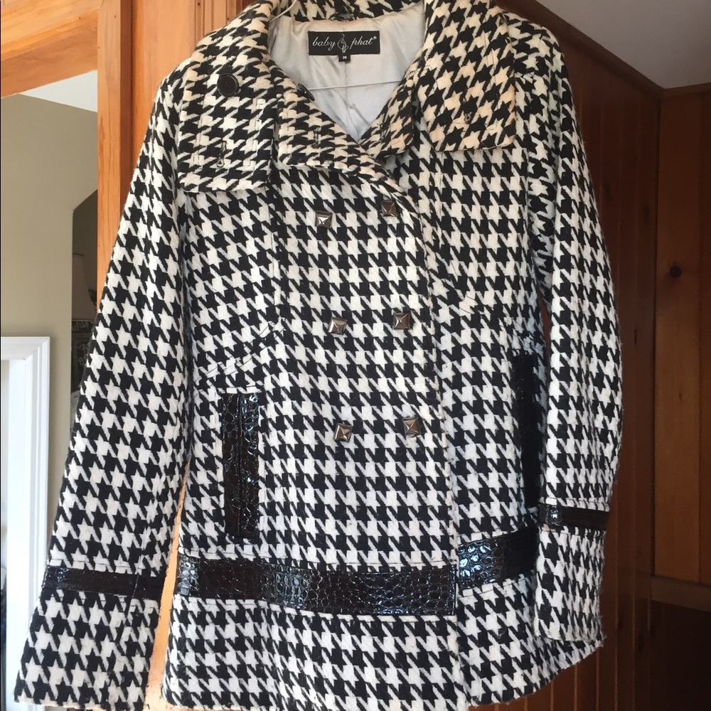 Houndstooth Button Down Jacket