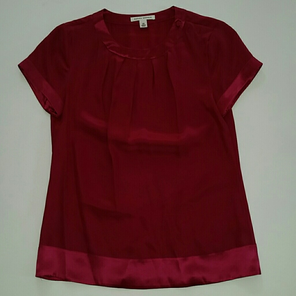 Banana Republic Bright Pink Blouse, Size XS