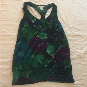 Patterned racer back top