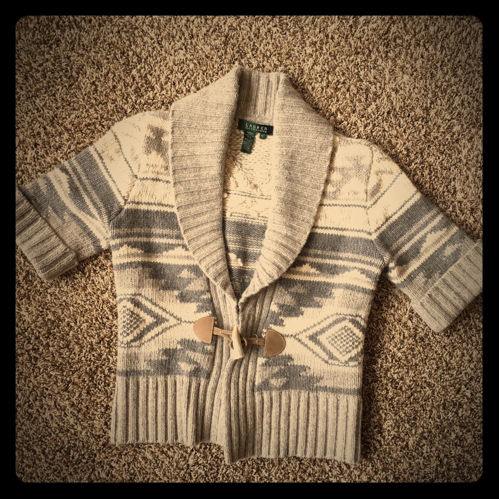 Lauren Ralph Lauren Wool Angora Cropped Cardigan